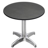 CPBL | Tavolo da bistro HPL | Ø: H 60 x 78 cm | Antracite / Alluminio | Pieghevole + peso aggiuntivo | Rotondo