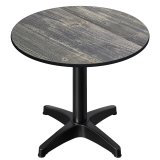 CPBL | HPL Bistro-pöytä | Ø: H 60 x 78 cm | Rustiikkinen mänty / alumiini | Väännettävä + lisäpaino | Pyöreä