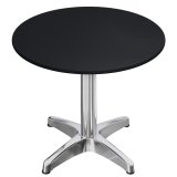CPBL | HPL Bistrobord | Ø: H 70 x 78 cm | Svart / Aluminium | Fällbart + extra vikt | Rund