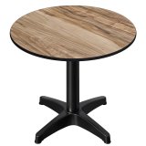 CPBL | HPL Bistro Table | Ø: H 60 x 78 cm | Sheesham / Aluminum | Folding + Additional Weight | Round