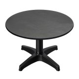 CPBL | Compact Loungetisch | Ø:H 70 x 38 cm | Anthrazit / Aluminium Schwarz | Zusatzgewicht