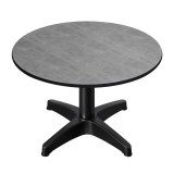 CPBL | Compact Loungetisch | Ø:H 70 x 38 cm | Beton / Aluminium Schwarz | Zusatzgewicht