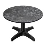 CPBL | Compact Loungetisch | Ø:H 70 x 38 cm | Felsen / Aluminium | Zusatzgewicht