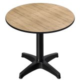 CPBL | HPL Bistrotisch | Ø:H 60 x 80 cm | Eiche / Aluminium | Zusatzgewicht | Rund