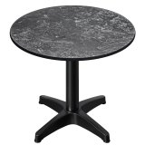 CPBL | HPL Bistrotisch | Ø: H 60 x 80 cm | Felsen / Aluminium | Extra gewicht | Rond