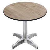 CPBL | HPL Bistrotisje | Ø: H 60 x 80 cm | Eikenhout / Aluminium | Bijzonder gewicht | Rond
