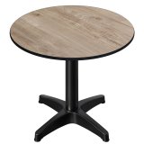 CPBL | HPL Bistrotabel | ˚H: 60 x 80 cm | Eikenhout / Aluminium | Extra gewicht | Rond