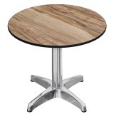 CPBL | HPL Bistrotisch | Ø: H 60 x 80 cm | Sheesham / Aluminium | Extra gewicht | Rond