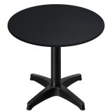 CPBL | HPL Bistrotafel | Ø: H 60 x 80 cm | Zwart / Aluminium | Extra gewicht | Rond