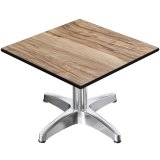 CPBL | Compact Loungetisch | B:T:H 70 x 70 x 38 cm | Sheesham / Aluminium | Klappbar | Zusatzgewicht