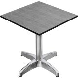 CPBL | HPL Bistrobord | B: D: H 70 x 70 x 78 cm | Betong / Aluminium | Hopfällbart + Extra vikt | Kvadratiskt