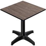 CPBL | HPL Bistro Tisch | B:T:H 60 x 60 x 78 cm | Wenge / Aluminium | Klappbar + Zusatzgewicht | Quadratisch