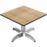 CPBL | Kompakt Loungetbord | B: T: H 70 x 70 x 38 cm | Ek / Aluminium | Extra vikt