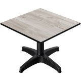 CPBL | Kompakt loungebord | B:H:D 60 x 60 x 38 cm | Eik-Hvitt / Aluminium Svart | Ekstra vekt