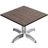 CPBL | Compact Loungetisch | B:T:H 70 x 70 x 38 cm | Wenge / Aluminium | Zusatzgewicht