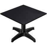 CPBL | Compact Loungetisch | B:T:H 60 x 60 x 38 cm | Schwarz / Aluminium | Zusatzgewicht