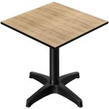 CPBL | HPL Bistro Table | W:D:H 60 x 60 x 80 cm | Oak / Aluminium | Additional Weight | Square