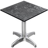 CPBL | HPL Bistrotisch | B: D: H 60 x 60 x 80 cm | Felsen / Aluminium | Extra gewicht | Vierkant