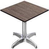 CPBL | HPL Bistrotafel | B: H: D 60 x 60 x 80 cm | Wenge / Aluminium | Extra gewicht | Vierkant