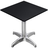CPBL | HPL Bistrotafel | B: D: H 60 x 60 x 80 cm | Zwart / Aluminium | Extra gewicht | Vierkant