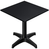 CPBL | HPL Bistrotisch | B:H:D 70 x 70 x 80 cm | Zwart / Aluminium | Extra gewicht | Vierkant