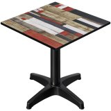 CPBL | HPL Bistro Table | W: D: H 60 x 60 x 80 cm | Vintage Color / Aluminum | Additional Weight | Square