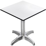 CPBL | HPL Bistrotisch | B: D: H 60 x 60 x 80 cm | Wit / Aluminium | Extra gewicht | Vierkant
