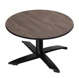 CPTG | Bistro Lounge Tafel | Ø:H 60 x 39 cm | Licht Wenge / Zwart Aluminium | Klapbaar/ Extra gewicht