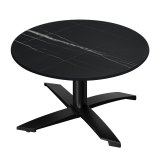 CPTG | Bistro Loungebord | Ø: H 70 x 39 cm | Sort / AluminiumSort | foldbar / Ekstra vægt