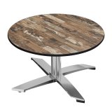 CPTG | Bistro Loungetafel | Ø:H 70 x 39 cm | Vintage Old / Aluminium | Foldbar/ Ekstra vægt