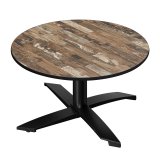 CPTG | Bistro Lounge Table | Ø: H 60 x 39 cm | Vintage Old / Aluminium Black | Folding / Additional Weight