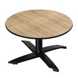 CPTG | Bistro Loungetisch | Ø:H 60 x 39 cm | Eiche / Aluminium Schwarz | Zusatzgewicht