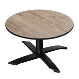 CPTG | Bistro Loungebord | Ø:H 60 x 39 cm | Rustik eg / Aluminium sort | Ekstra vægt