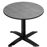 CPTG | Bistro Tisch | Ø:H 60 x 76 cm | Beton / Aluminium Schwarz | Zusatzgewicht