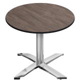 CPTG | Bistro Tisch | Ø:H 60 x 76 cm | Light Wenge / Aluminium | Zusatzgewicht