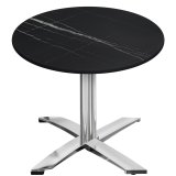 CPTG | Bistro Tisch | Ø:H 60 x 76 cm | Schwarz Marmor / Aluminium | Zusatzgewicht