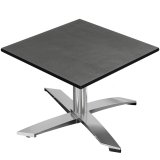 CPTG | Bistro Loungetisch | B:T:H 70 x 70 x 39 cm | Anthrazit / Aluminium | Klappbar/ Zusatzgewicht