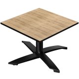 CPTG | Bistro Loungebord | B:H: D 60 x 60 x 39 cm | Ek / Aluminium Svart | Hopfällbart / Extra vikt