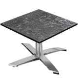CPTG | Bistro Lounge Tafel | B:st: H: 60 x 60 x 39 cm | Felsen / Aluminium | Inklapbaar/ Toegangsgewicht