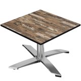 CPTG | Bistro Loungetisch | B:T:H 70 x 70 x 39 cm | Vintage Old / Aluminium | Klappbar/ Zusatzgewicht