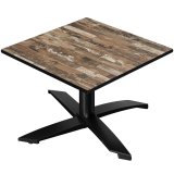 CPTG | Stół bistro lounge | W: 70 x S: 70 x H: 39 cm | Vintage old / aluminium czarny | Składany/ Dodatkowa waga