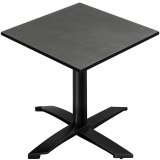 CPTG | Bistro Tisch | B:T:H 70 x 70 x 76 cm | Anthrazit / Aluminium Schwarz | Klappbar/ Zusatzgewicht