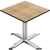 CPTG | Bistro Tisch | B:T:H 70 x 70 x 76 cm | Eiche / Aluminium | Klappbar/ Zusatzgewicht