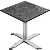 CPTG | Bistro Tisch | B:T:H 70 x 70 x 76 cm | Felsen / Aluminium | Klappbar/ Zusatzgewicht