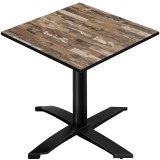 CPTG | Bistro Tisch | B:T:H 70 x 70 x 76 cm | Vintage Old / Aluminium Schwarz | Klappbar/ Zusatzgewicht