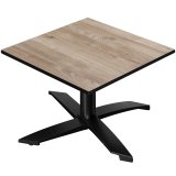 CPTG | Bistro Loungebord | B:H:D 60 x 60 x 39 cm | Rustikalt ek / Aluminium svart | Tilläggsvikt