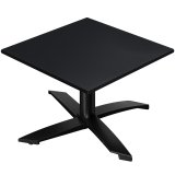 CPTG | Bistro Loungetisch | B:T:H 70 x 70 x 39 cm | Schwarz / Aluminium Schwarz | Zusatzgewicht