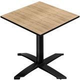 CPTG | Bistro Tisch | B:T:H 70 x 70 x 76 cm | Eiche / Aluminium Schwarz | Zusatzgewicht