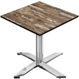 CPTG | Bistrobord | B: T: H 70 x 70 x 76 cm | Vintage Old / Aluminium | Tillsatsvikt