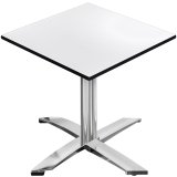 CPTG | Bistrotafel | B: D: H 70 x 70 x 76 cm | Wit / Aluminium | Extra gewicht